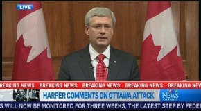 Prime Minister Stephen Harper’s speech on the eve of terrorist attack in Ottawa.